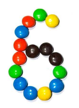 Candy Chocolate Number 6の写真素材