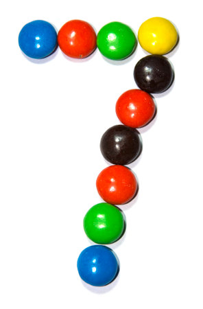Candy Chocolate Number 7の写真素材