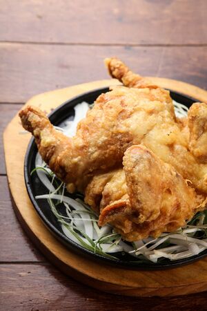 Crunchy whole chickenの写真素材
