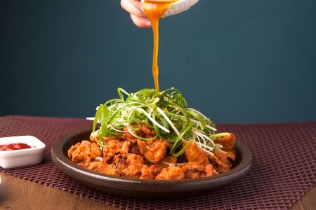 Boneless Chicken, Chicken sunsalの写真素材