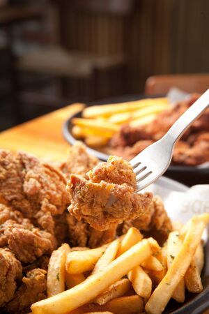 Boneless Chicken, Chicken sunsalの写真素材