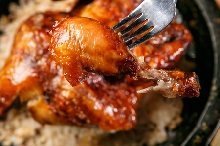 Chicken fried riceの写真素材