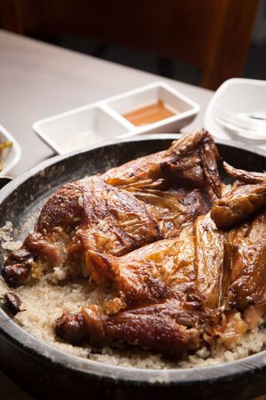 Chicken fried riceの写真素材
