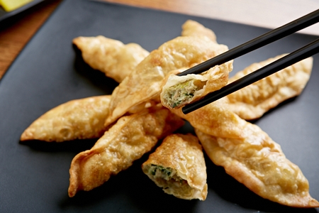 Fried Dumplings on table