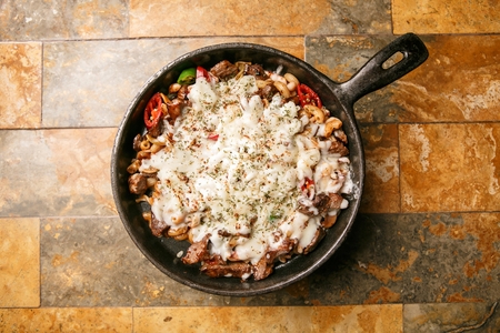 Pizza to eat with a spoonの写真素材