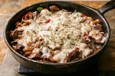 Pizza to eat with a spoonの写真素材