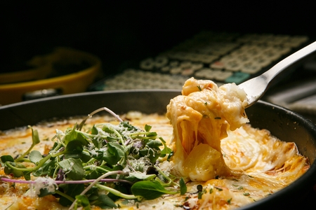 Pizza to eat with a spoonの写真素材