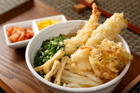Deep-fried Shrimp Udonの写真素材