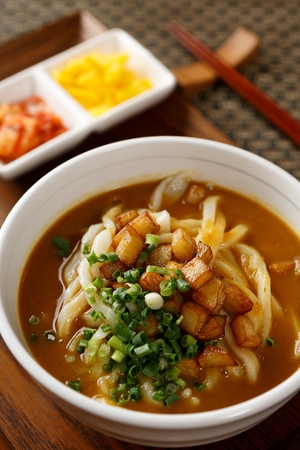Curry Udon potatoの写真素材