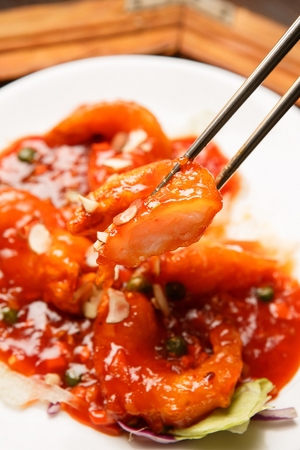 chili shrimpの写真素材