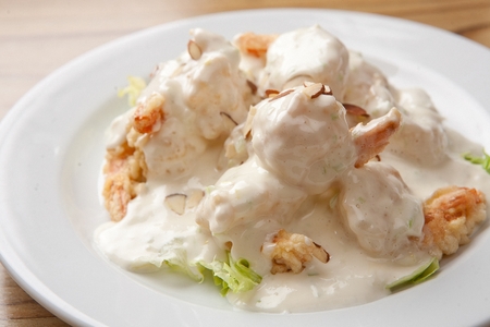 Cream shrimpの写真素材