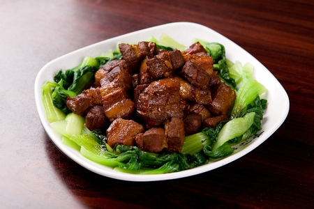 Fried Pork Belly in Soy Sauceの写真素材