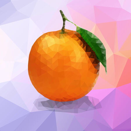 Polygon Orange Fruitのイラスト素材