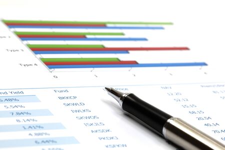 business chart showing financial successの写真素材