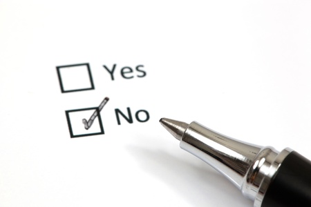 Tick placed in no checkboxの写真素材