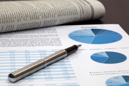 Business report,The workplace of businessの写真素材