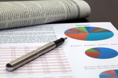 Business report,The workplace of businessの写真素材