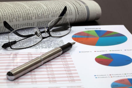 Business report,The workplace of businessの写真素材