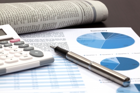 Business report,The workplace of businessの写真素材