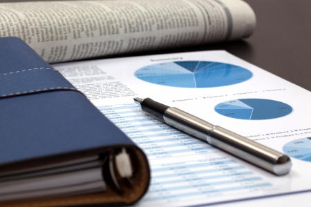 Business report,The workplace of businessの写真素材