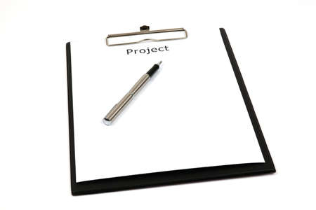 The word projects close up in paperの写真素材