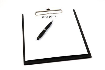The word projects close up in paperの写真素材