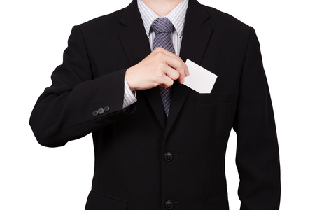 business man portrait isolated on whiteの写真素材