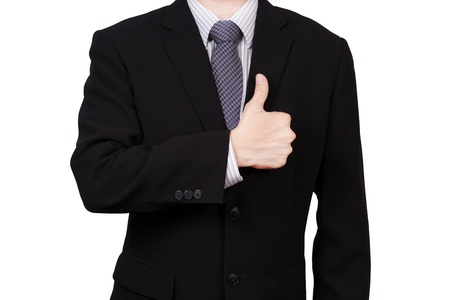 business man portrait isolated on whiteの写真素材