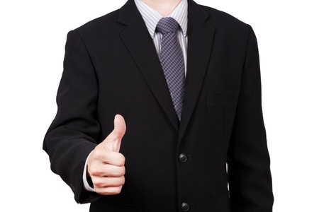 business man portrait isolated on whiteの写真素材