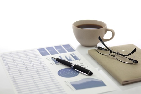 business chart showing financial successの写真素材