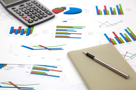 business chart showing financial successの写真素材