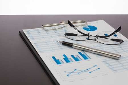 finance charts and graphsの写真素材