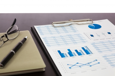 finance charts and graphsの写真素材