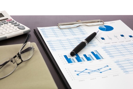 finance charts and graphsの写真素材