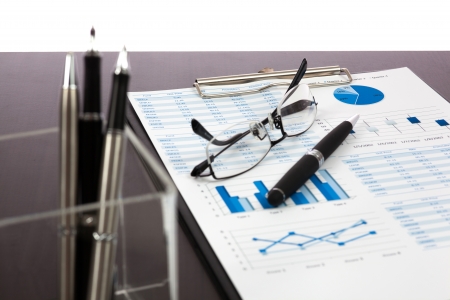 finance charts and graphsの写真素材