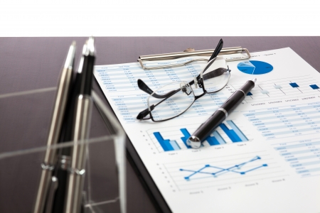 finance charts and graphsの写真素材