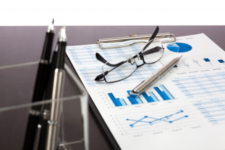 finance charts and graphsの写真素材