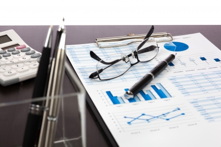 finance charts and graphsの写真素材