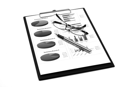 business chart showing financial successの写真素材