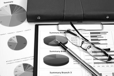 business chart showing financial successの写真素材
