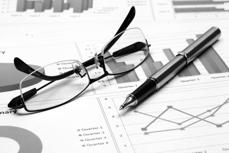 Business report,The workplace of businessの写真素材