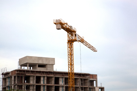The construction craneの写真素材