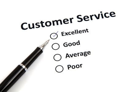 customer service survey with checkboxの写真素材