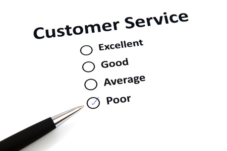 customer service survey with checkboxの写真素材