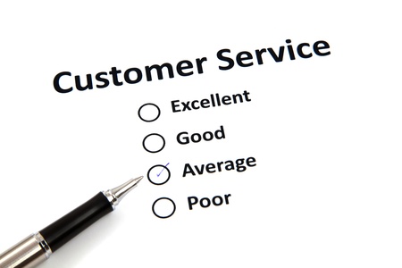 customer service survey with checkboxの写真素材