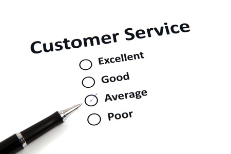 customer service survey with checkboxの写真素材