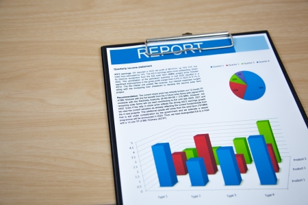 financial report analysis on tableの写真素材