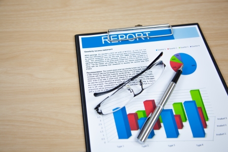financial report analysis on tableの写真素材