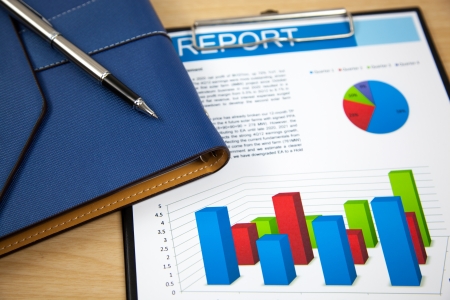 financial report analysis on tableの写真素材