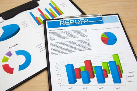 financial report analysis on tableの写真素材